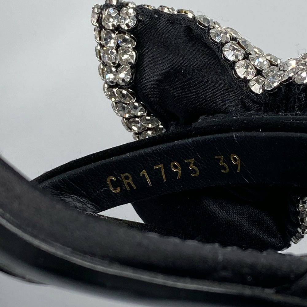 Dolce&Gabbana 100MM Crystal-Embellished Bow Sandals size 39 - Picture 12 of 16